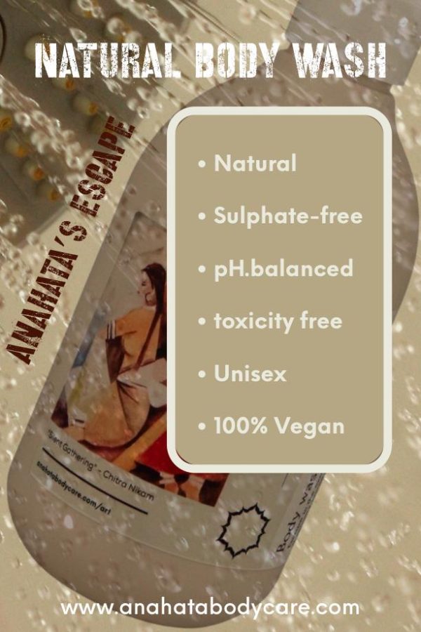 Anahata's Escape: Exotic Body Wash with Aloe Vera & Neem, unique sell points.